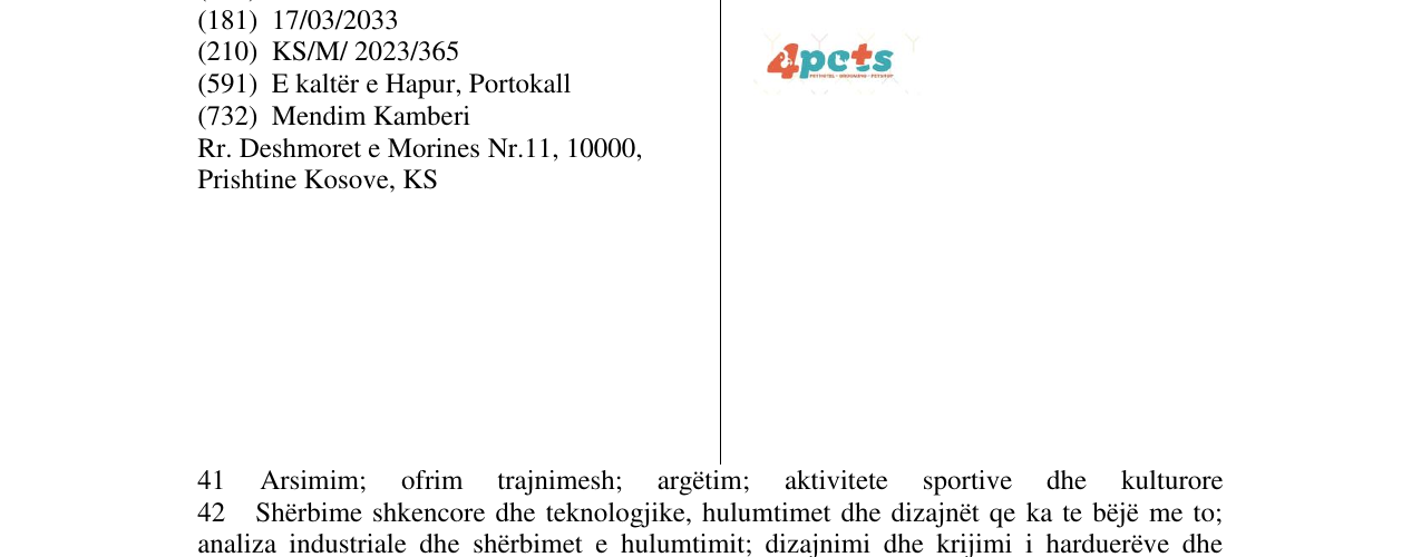 Zëri i markës 4 PETS në buletin