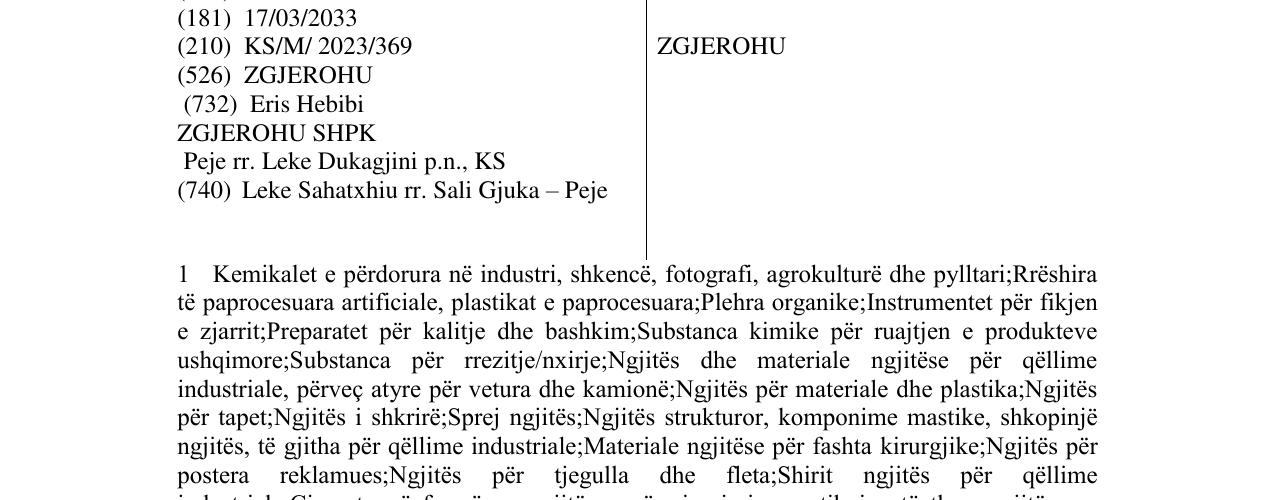 Zëri i markës ZGJEROHU në buletin