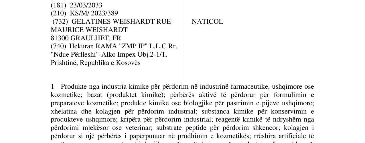 Zëri i markës NATICOL në buletin