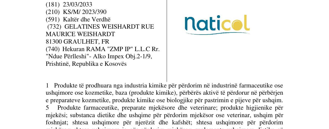 Zëri i markës naticol në buletin