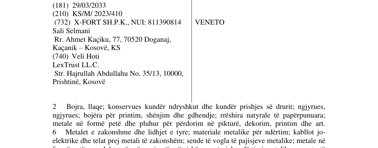 Zëri i markës VENETO në buletin