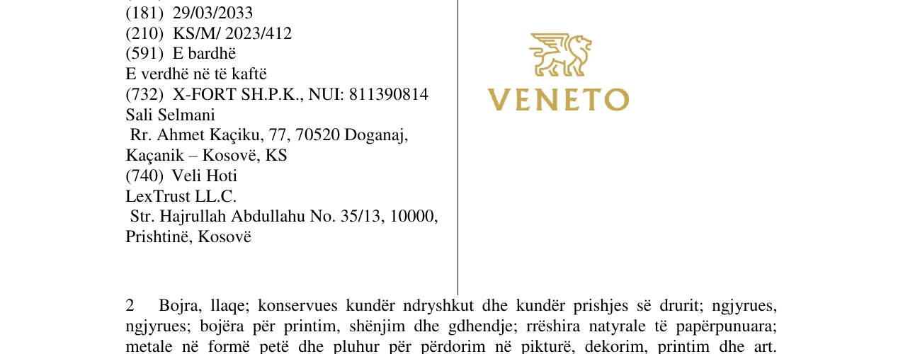 Zëri i markës VENETO në buletin