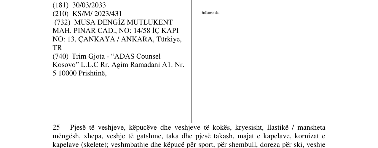 Zëri i markës fullamoda në buletin