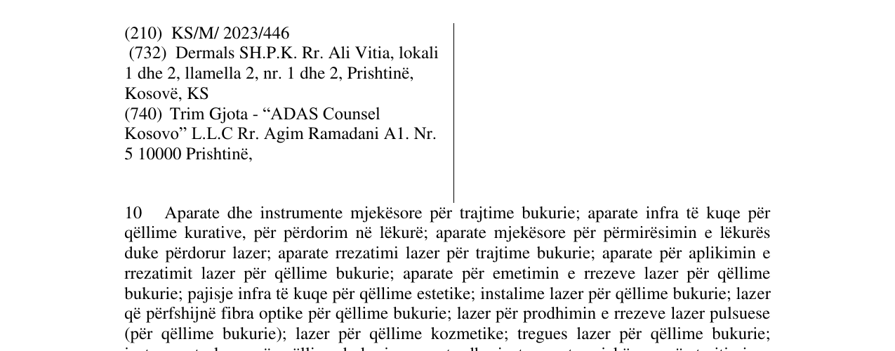 Zëri i markës ENDOLIFT në buletin