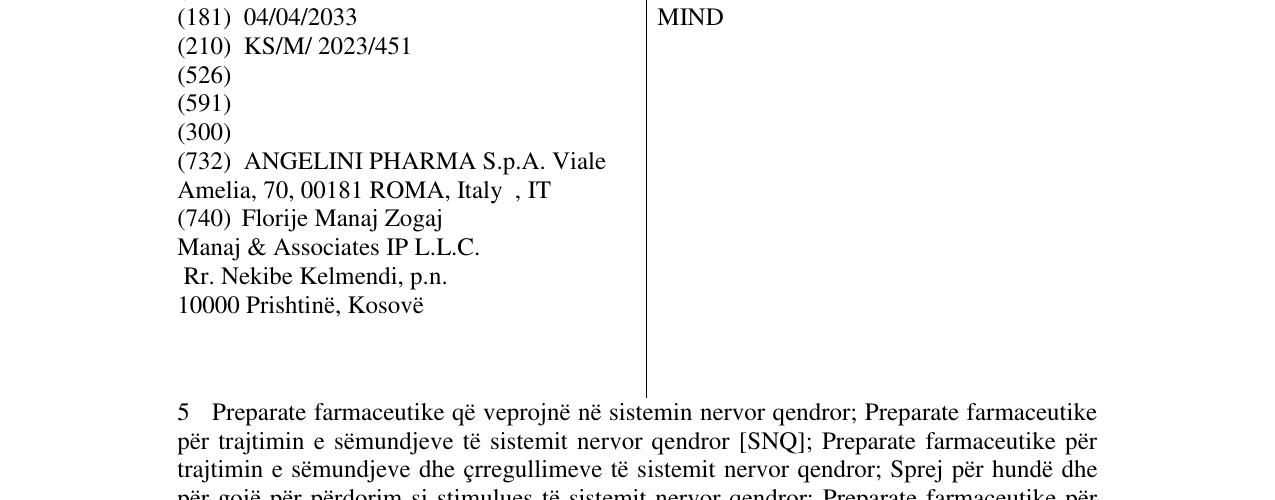 Zëri i markës EVERY STEP CLOSER, WITH YOU IN MIND 5 Preparate farmaceutike që veprojnë në sistemin nervor qendror; Preparate farmaceutike për trajtimin e sëmundjeve të sistemit nervor qendror [SNQ]; Preparate farmaceutike për trajtimin e sëmundjeve dhe çrregullimeve të sistemit nervor qendror; Sprej për hundë dhe për gojë për përdorim si stimulues të sistemit nervor qendror; Preparate farmaceutike për sistemin nervor periferik; Stimuluesit e sistemit nervor qendror; Agjentë farmaceutikë që ndikojnë në buletin