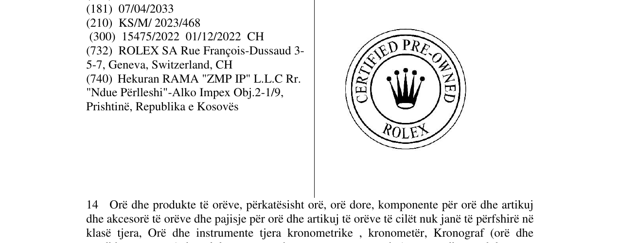 Zëri i markës certified pre-owned rolex në buletin
