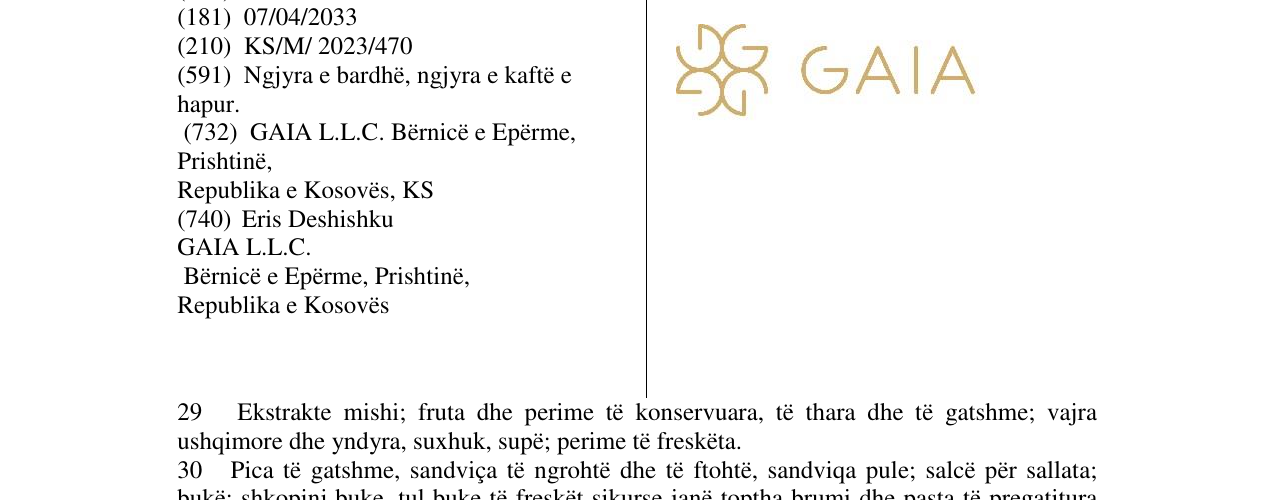 Zëri i markës GAIA në buletin