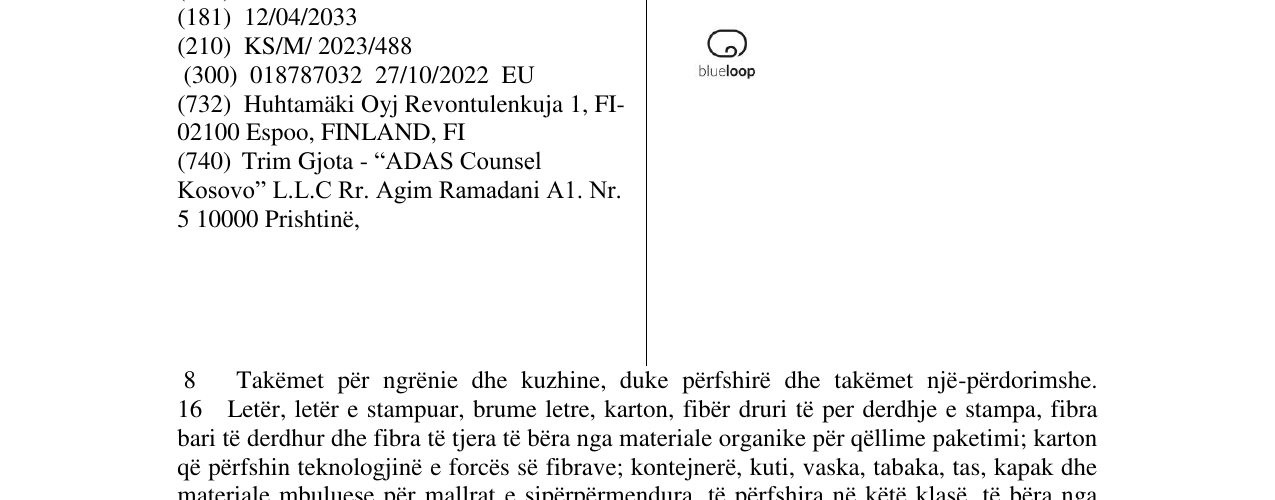 Zëri i markës BLUELOOP në buletin