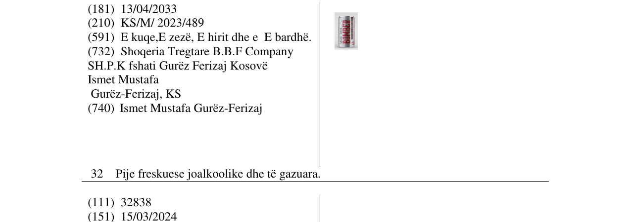 Zëri i markës BOMBER në buletin