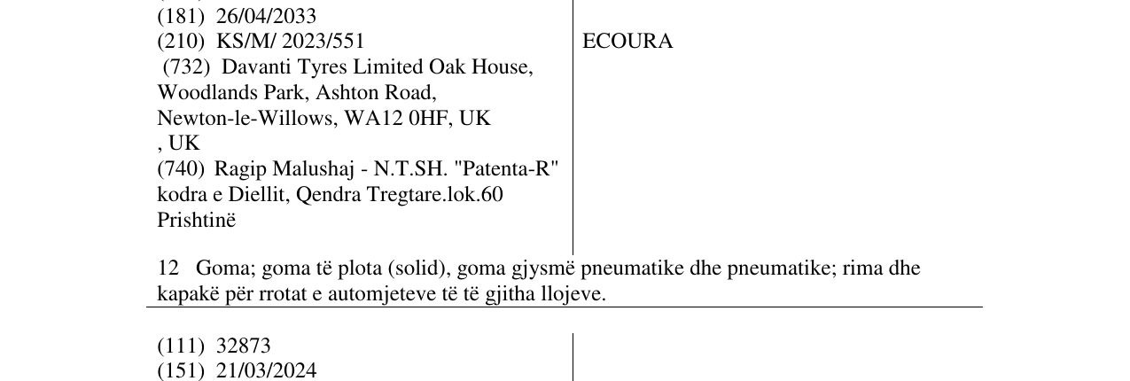 Zëri i markës ECOURA në buletin