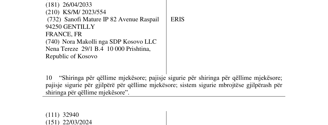 Zëri i markës ERIS në buletin