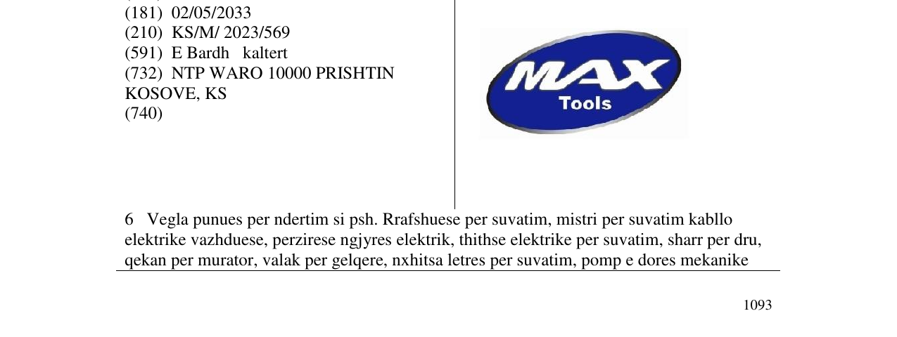 Zëri i markës MAX në buletin