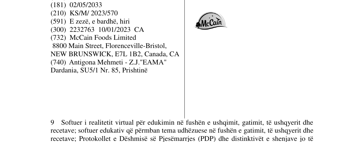 Zëri i markës McCain në buletin