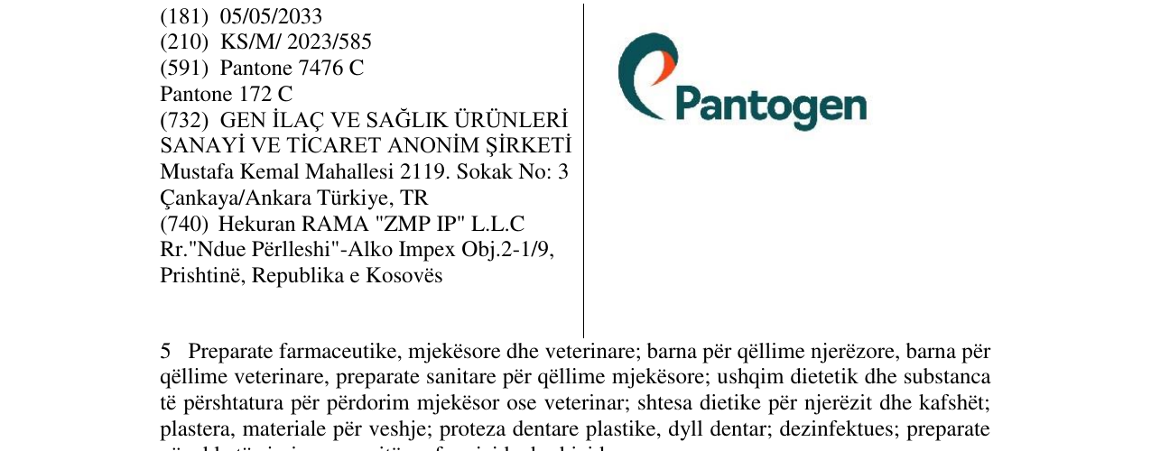 Zëri i markës pantogen në buletin