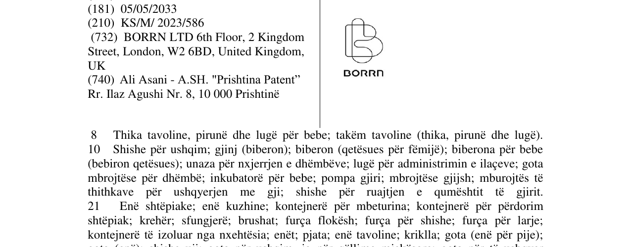 Zëri i markës BORRN në buletin