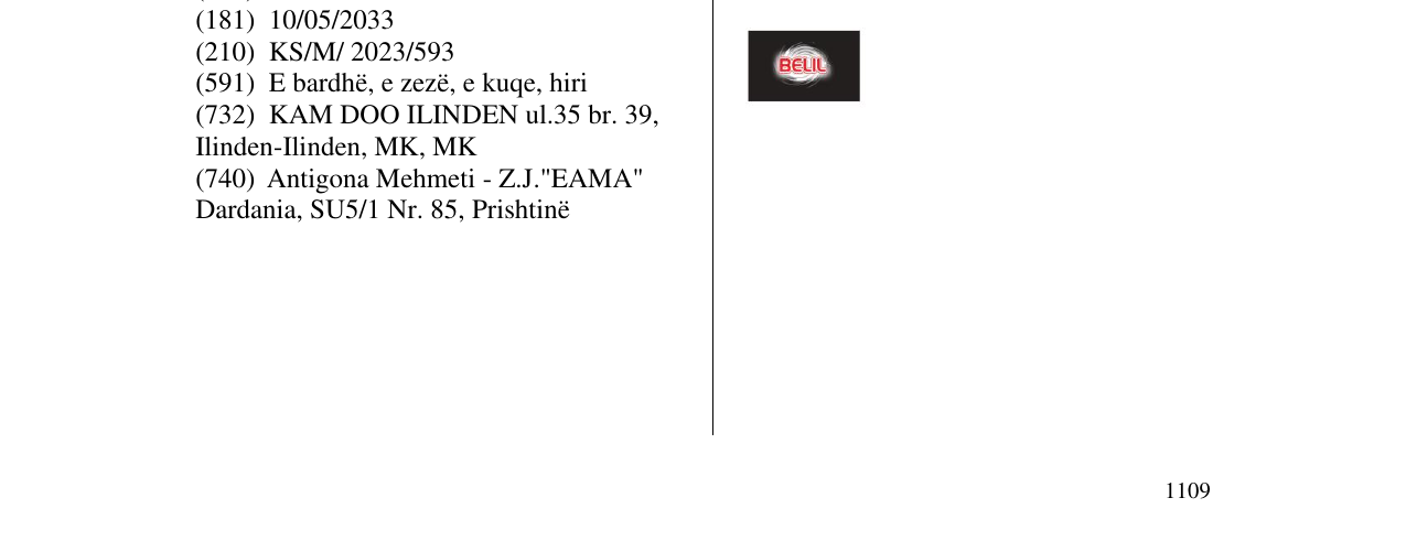 Zëri i markës BELIL në buletin