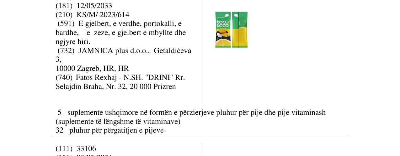 Zëri i markës tocoloco në buletin
