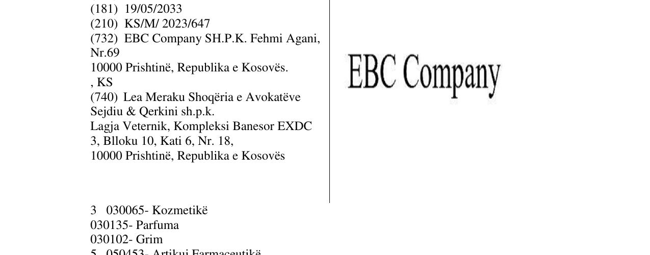 Zëri i markës EBC Company në buletin