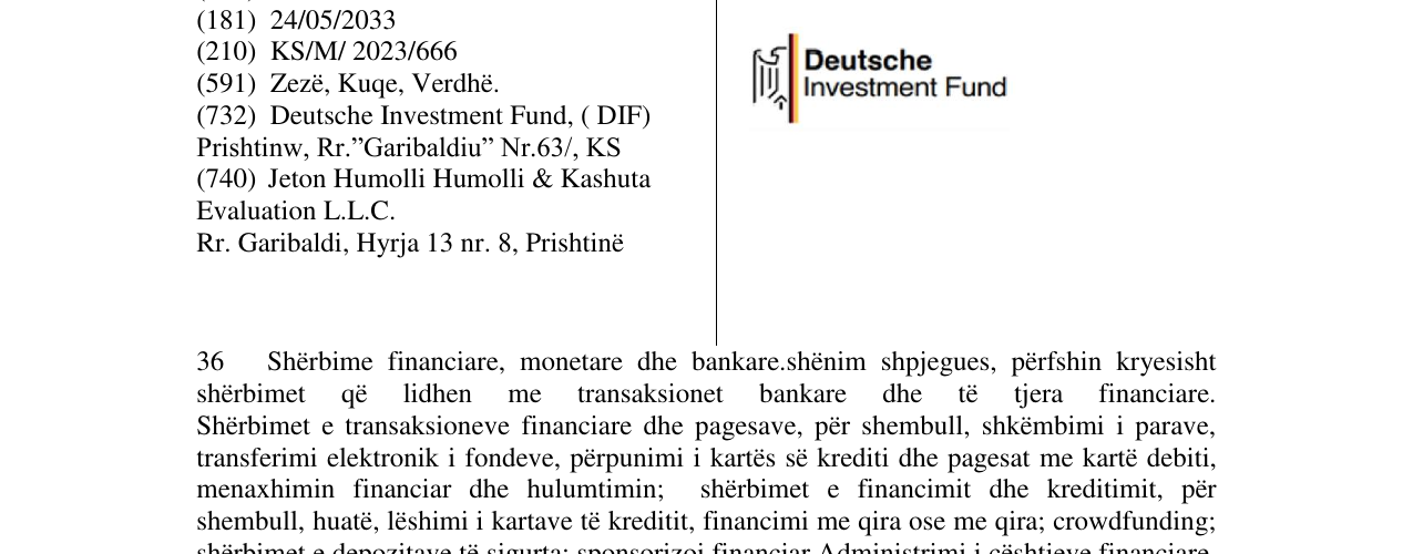 Zëri i markës DEUTCHE INVESTMENT FUND në buletin