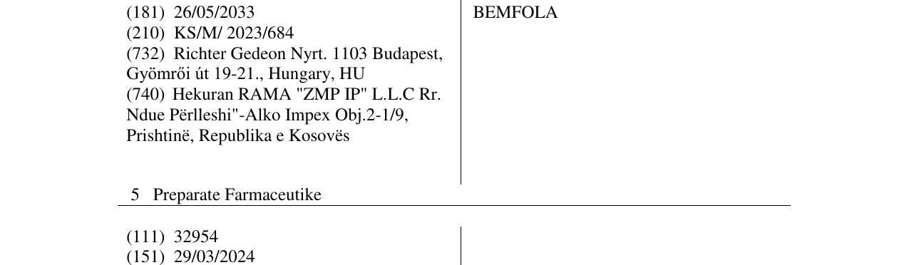 Zëri i markës BEMFOLA në buletin