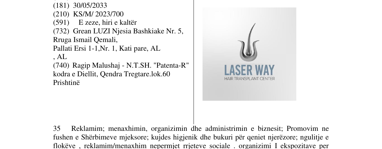 Zëri i markës LASER WAY në buletin