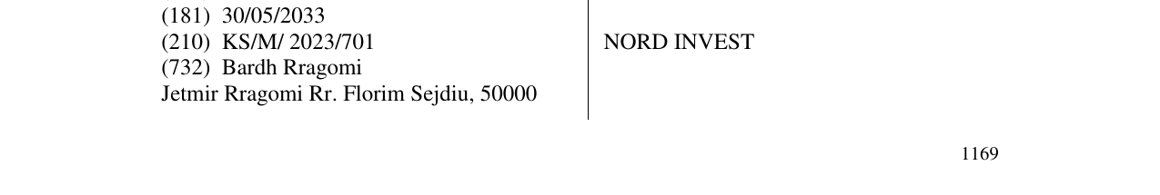 Zëri i markës NORD INVEST në buletin