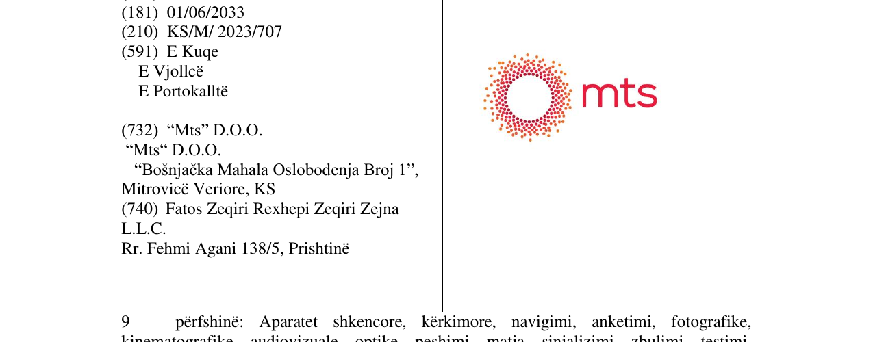 Zëri i markës mts në buletin