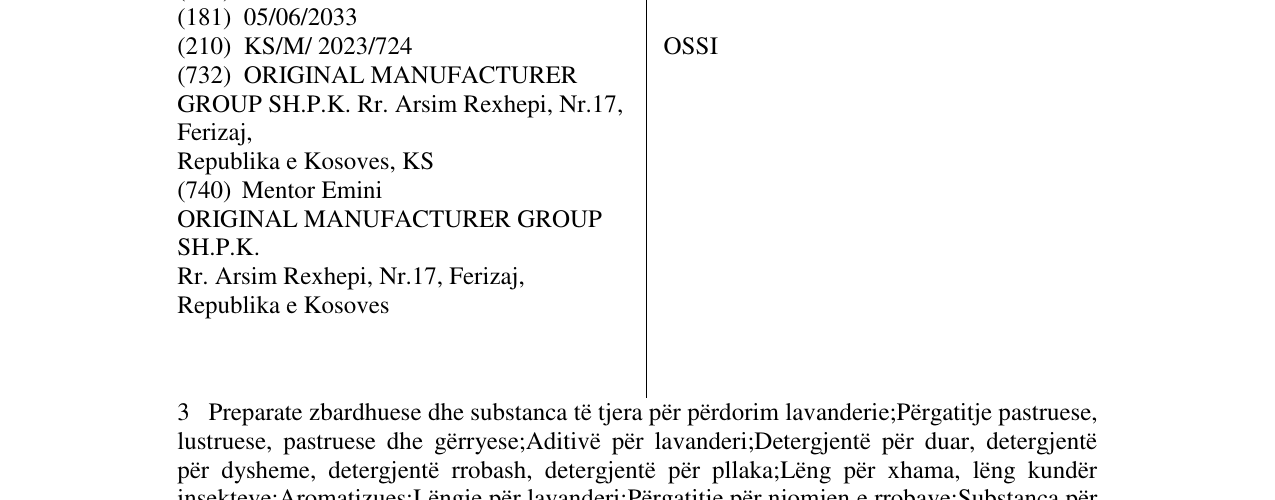 Zëri i markës OSSI në buletin