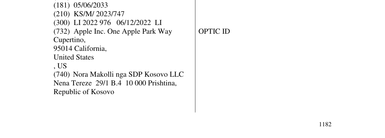Zëri i markës OPTIC ID në buletin