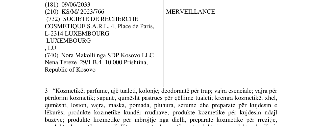 Zëri i markës MERVEILLANCE në buletin