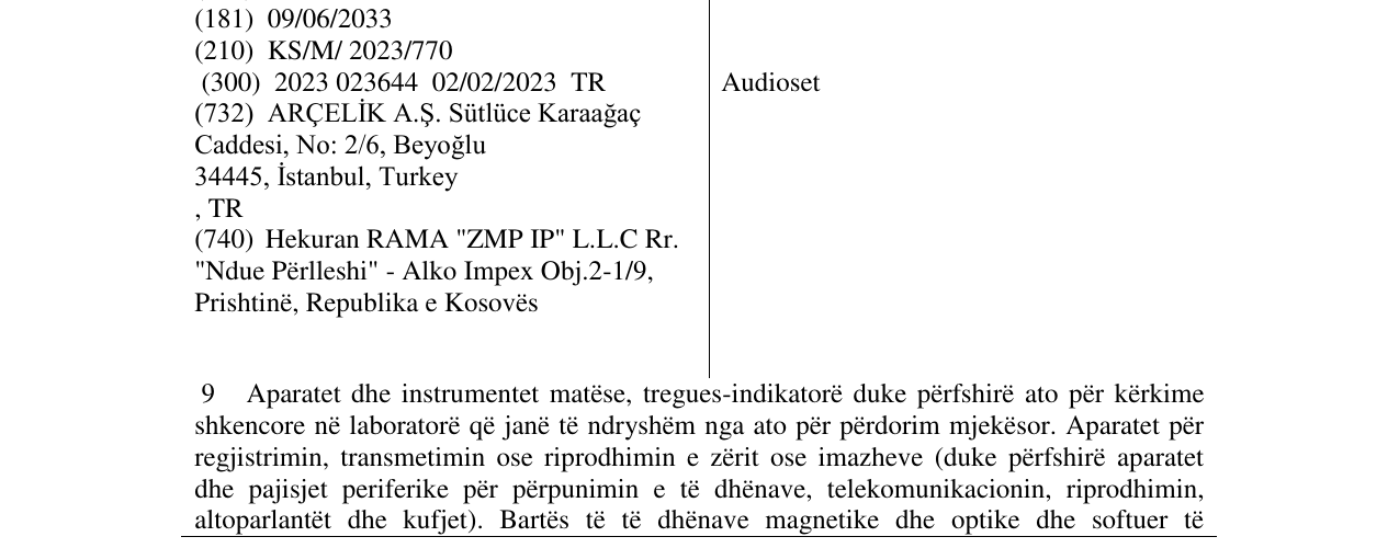 Zëri i markës Audioset në buletin