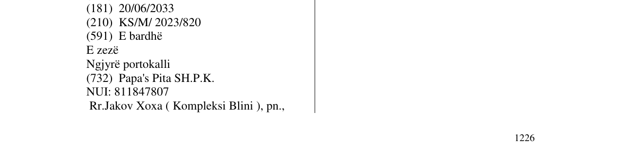 Zëri i markës papas pita në buletin