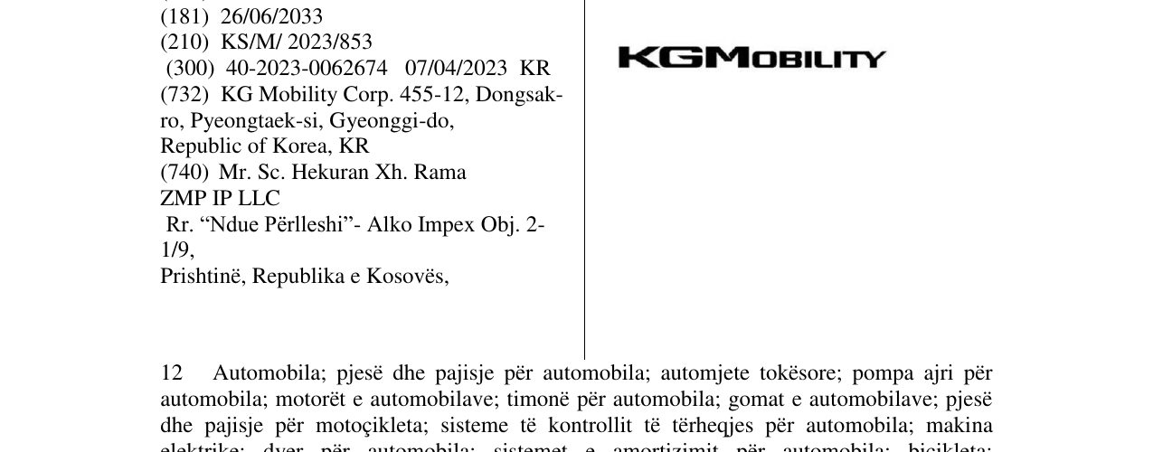 Zëri i markës KGMOBILITY në buletin