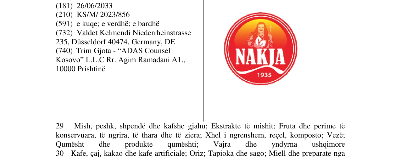 Zëri i markës NAKJA në buletin
