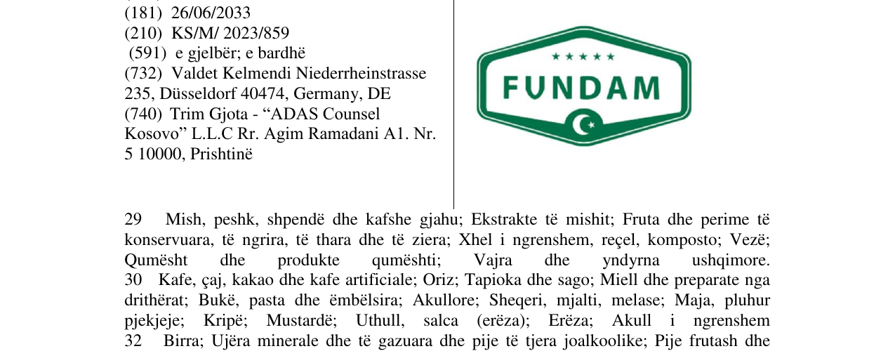 Zëri i markës FUNDAM në buletin