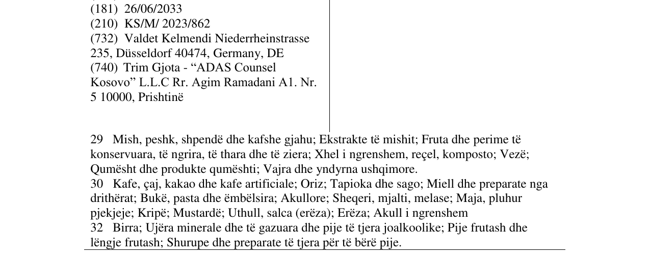 Zëri i markës NAKJA në buletin