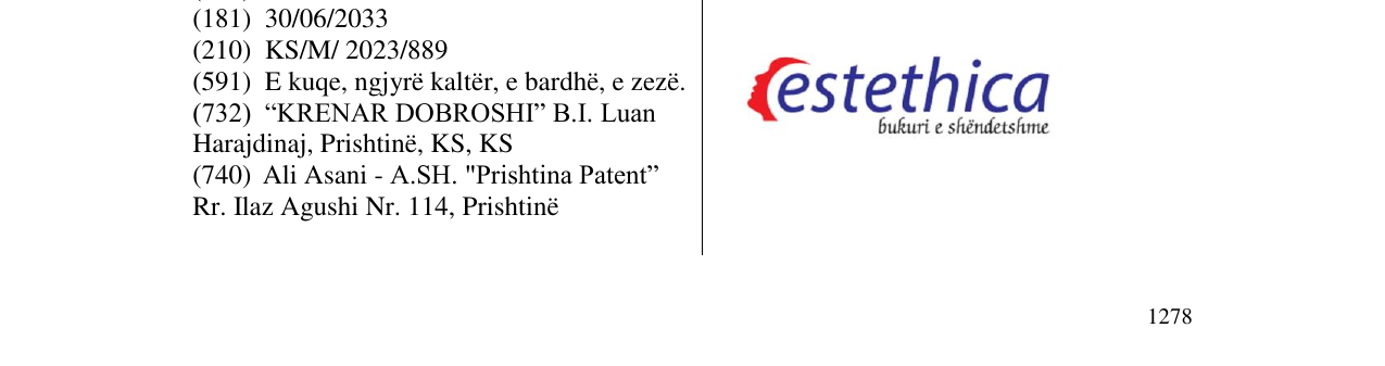 Zëri i markës estethica në buletin