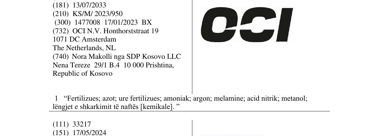 Zëri i markës OCI në buletin