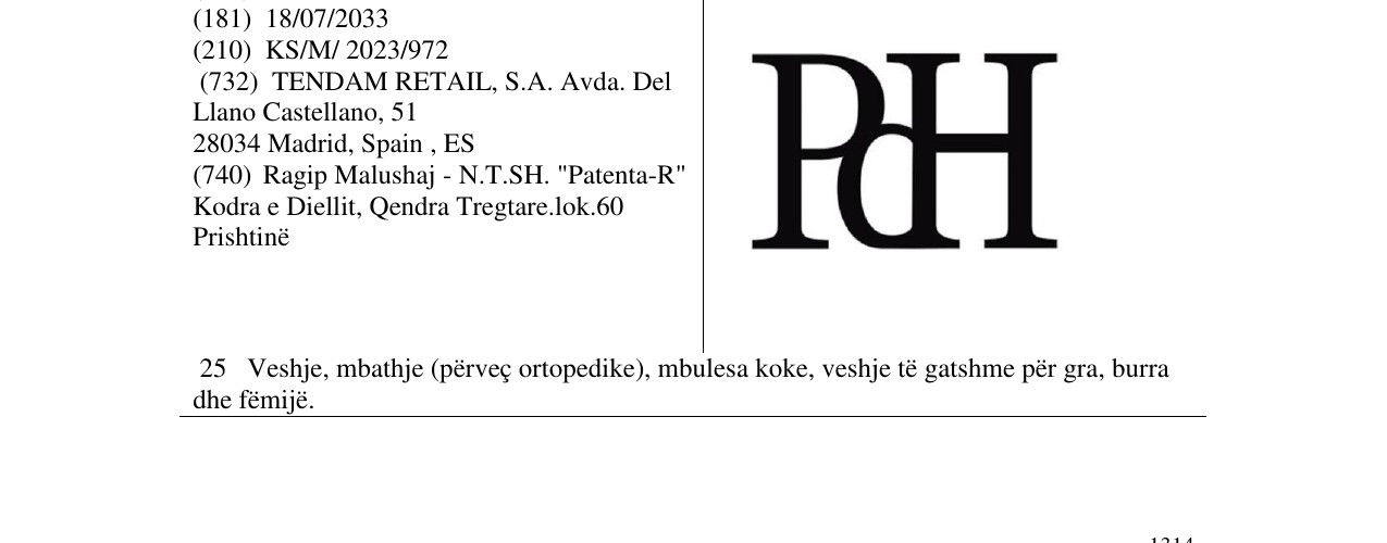Zëri i markës RDH në buletin