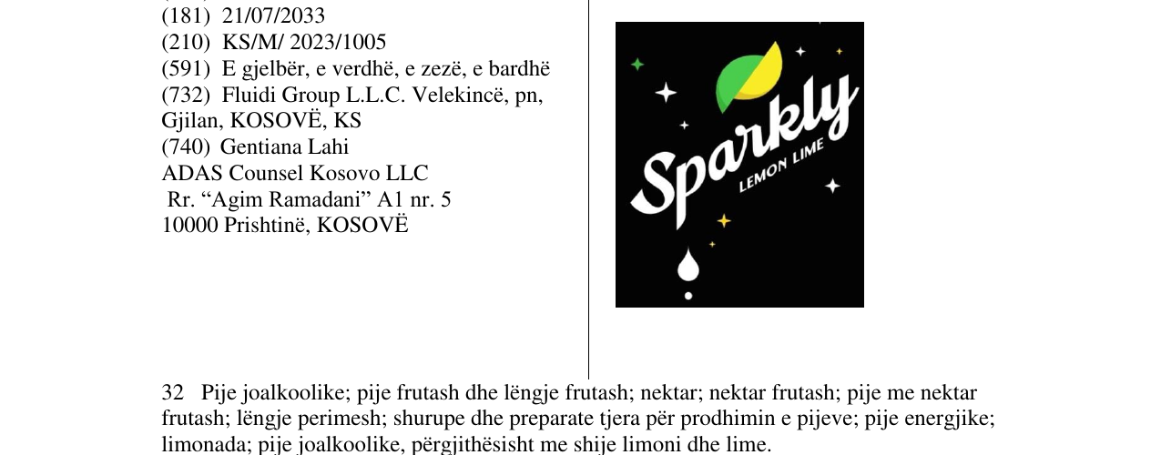 Zëri i markës SPARKLY në buletin