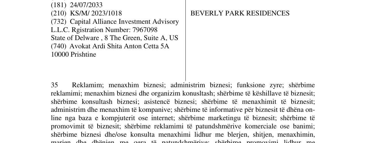Zëri i markës Markë figurative në buletin