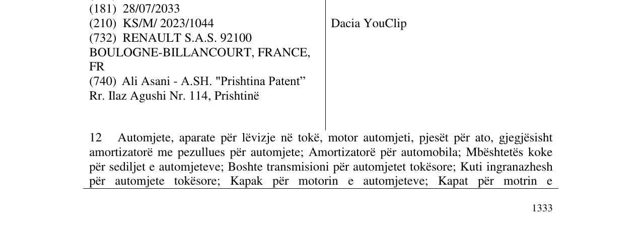 Zëri i markës Dacia YouClip në buletin