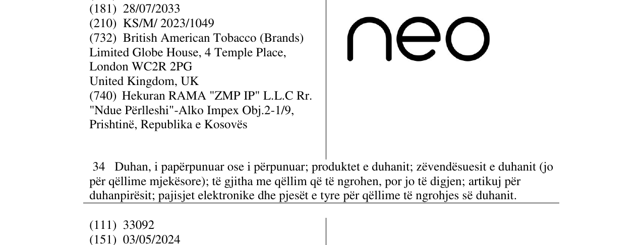 Zëri i markës neo në buletin
