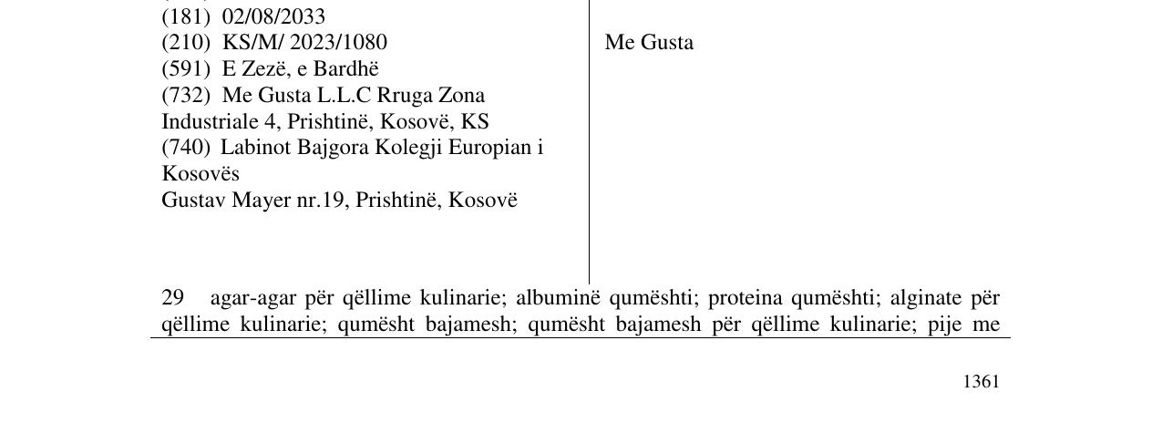 Zëri i markës Me Gusta në buletin