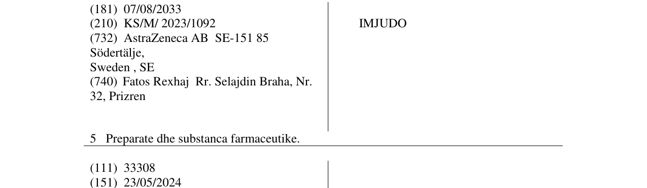 Zëri i markës IMJUDO në buletin