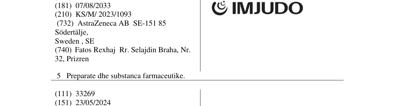 Zëri i markës IMJUDO në buletin