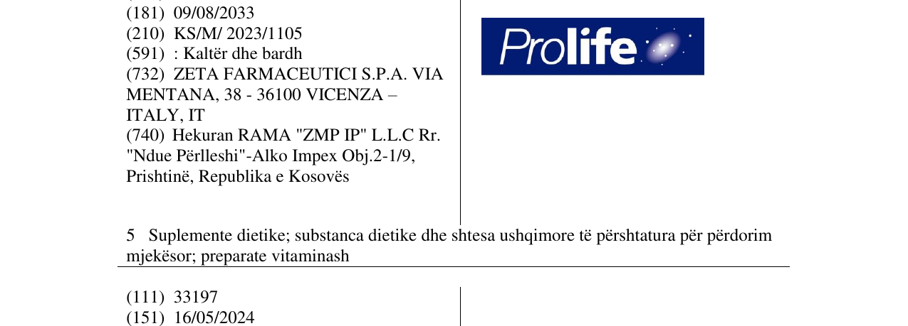 Zëri i markës PROLIFE në buletin