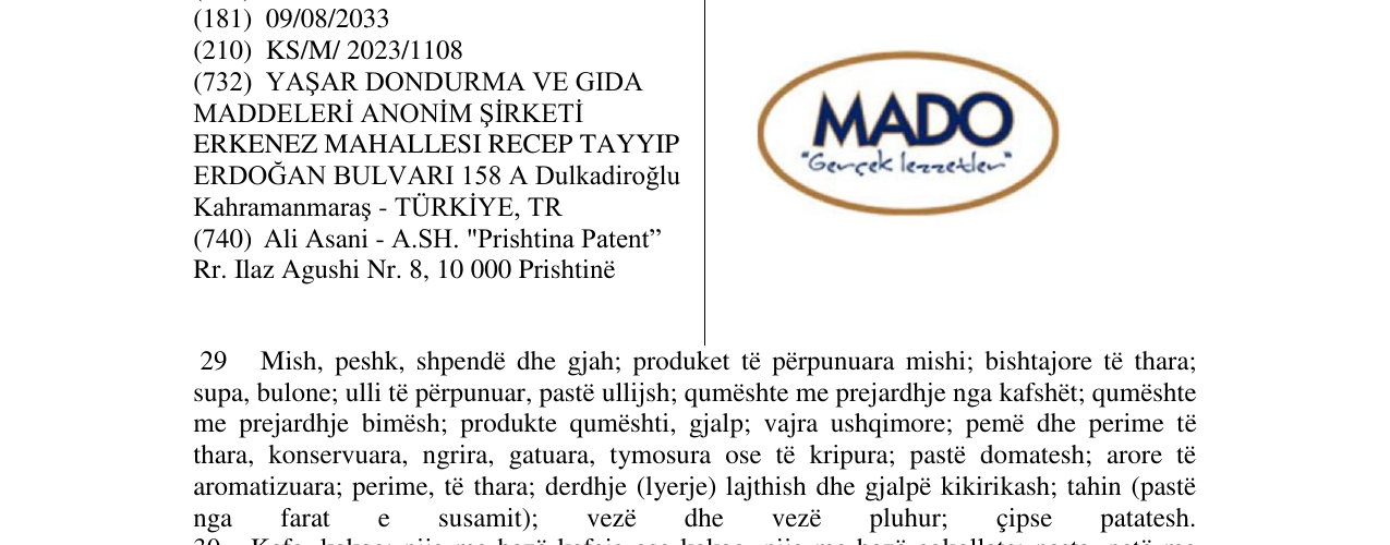 Zëri i markës MADO në buletin