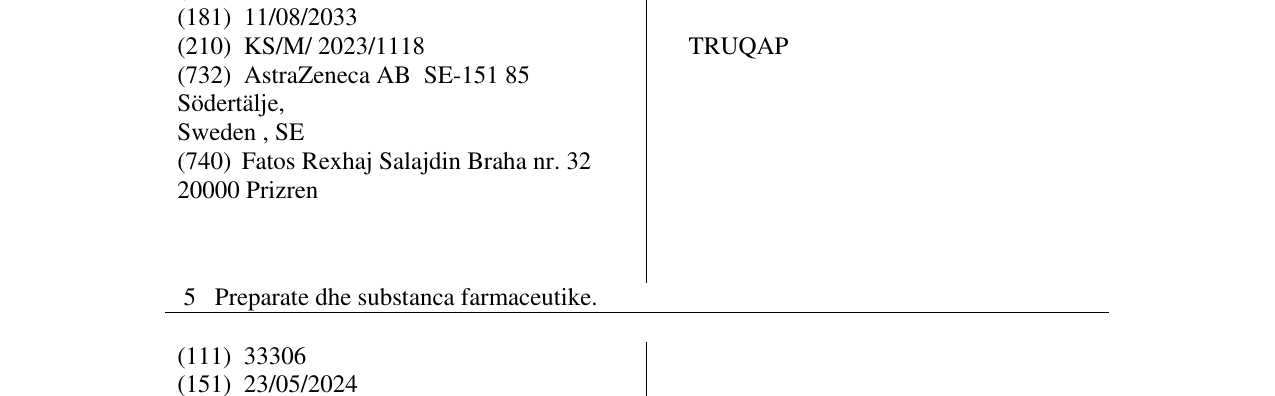 Zëri i markës TRUQAP në buletin