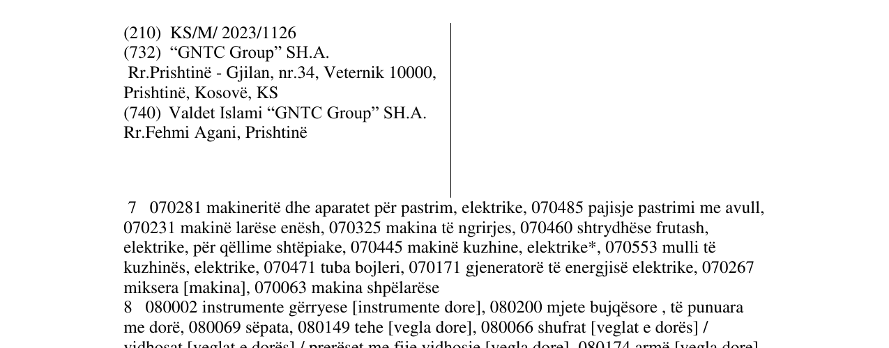 Zëri i markës GNTC GROUP në buletin